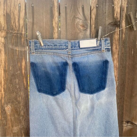 Re/done Levi’s Blue Denim midi skirt size 26 - Picture 10 of 16